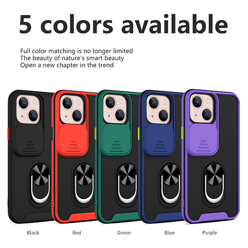 قاب محافظ دوربین کشویی گوشی با نگهدارنده حلقه